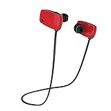 Wild-U, Wireless Bluetooth Earphones Hand-free Noise Isolation In-ear Headset with Microphone for Sports/Driving/Running/Gym Compatible with all Smart-phones Ipad and PC etc with Bluetooth (Red)