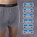 Chill Boys - Cool, Comfortable & Breathable Mens Underwear - Men's Boxers (Large, Grey) - Imported 95% Viscose made from Bamboo / 5% Spandex