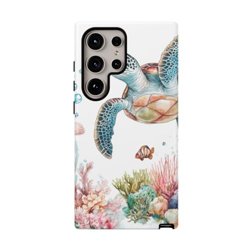 Coque tortue de mer Galaxy S24 Ultra rigide mate anti-rayures
