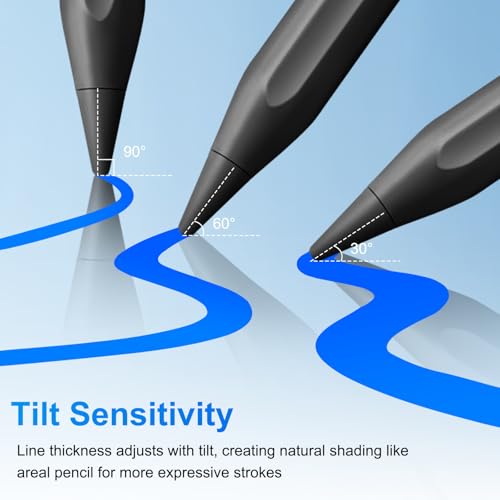 Image of 2 Pack Stylus Pen for iPad Apple:Fast Charge for iPad Pencil Apple Pen with Palm Rejection Tilt Sensitivity - Pen for iPad 10 /9 /8 /7 /6, iPad Pro 12.9 inch /11 inch /13 inch M4, iPad Mini 6 /5, iPad Air 5 /4 /3 /M2 Black
