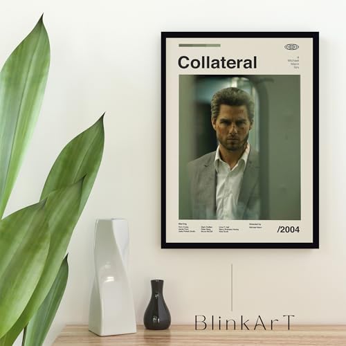 Image of BLINKART Collateral Vintage Movie Poster Frame 8x12 Inch | Premium 300 GSM Paper Wall Print | Mid Century Vintage Film Artwork for Home, Bedroom, Living Room, Office | Framed Photo Decor