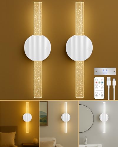 Lazukes White Rechargeable Wall Sconces