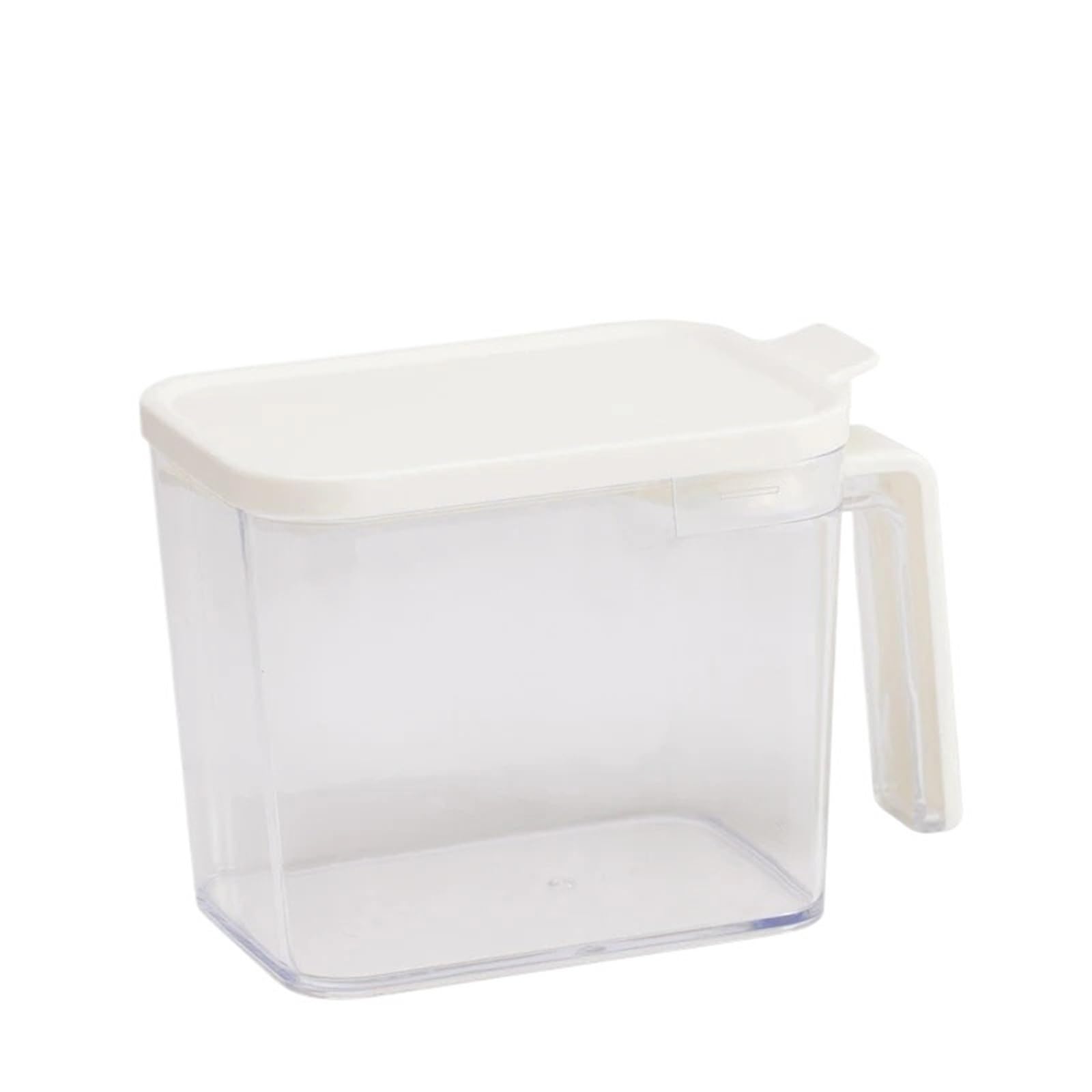 UBOHUZ 2Pcs Kitchen Seasoning Box Spice Salt Sugar Jars Pepper Condiment Storage Transparent Container With Spoon Accessories for Salt Sugar Spice Pepper(White-400ml)