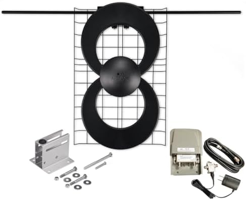 Antennas Direct ClearStream 2 RV Amplified On-The-Go TV Antenna, UHF VHF, Multi-Directional, 60+ Mile Range, 4K 8K UHD, NEXTGEN TV – w/Adaptive Hardware