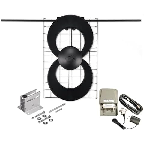 Antennas Direct ClearStream 2 RV Amplified On-The-Go TV Antenna, UHF VHF, Multi-Directional, 60+ Mile Range, 4K 8K UHD, NEXTGEN TV – w/Adaptive Hardware Cover
