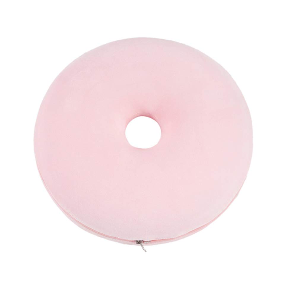 AIZYR Cuscino Sedile Ciambella, Cuscino del Sedile in Memory Foam - Non Perde Mai Forma/Giusta Combinazione di Morbido E Sodo, per Emorroidi E Coccige Dolorante,Rosa