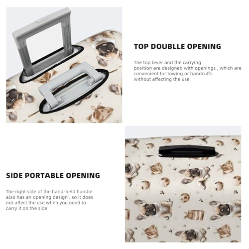 Luggage Cover Protector - Cute Dog Soccer Print Fit 25-28 Inch Suitcase Covers for Luggage4