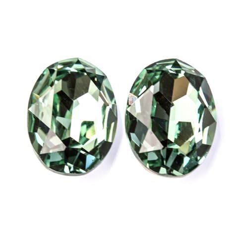 Potomac Crystal Oval Stones - Light Azore 13x18mm | Pack of 2