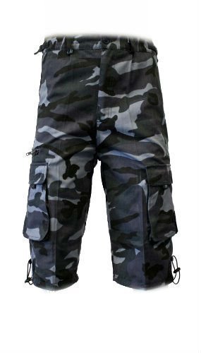Dallaswear Men's Midnight Camo Camo Safari Combat Military Summer Shorts W-30-44 5 Colours!! (44, )