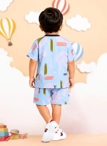 Image of 3BROS Baby Boys & Baby Girls Cotton Hosiery Clothing Set Half Sleeves T-shirt with Matching Pants (DB20HS6027 Parent)