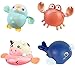 ASFINS Giocattoli da Bagno per Bambini, 4pz Giocattolo del Bagnetto Gioco Vasca da Bagno Bambini, Tema Animale, Piscina Estiva Bagno Giocattolo (Stile: Delfino, Granchio, Mucca, Pinguino)