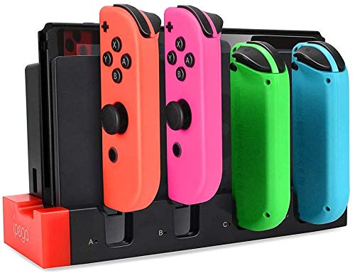 Joy-Con Charging Dock, Nintendo Switch Joy Con Controllers Charging Dock, Support 1-4pcs Joy Con, Charger Stand Station with Individual LED Indicator for Nintendo Switch Joy-Con
