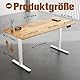 ERGOMAKER Höhenverstellbarer Schreibtisch 160x70cm,Schreibtisch Höhenverstellbar Elektrisch mit Memory-Funktion,Ergonomischer Tisch Höhenverstellbar,Hellbraun