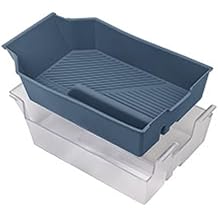 2 Pcs Center Console Organizer Tray Suitable for 2025 BMW X3, Armrest Storage Box Silicone Transparent Insert Bin,Blue