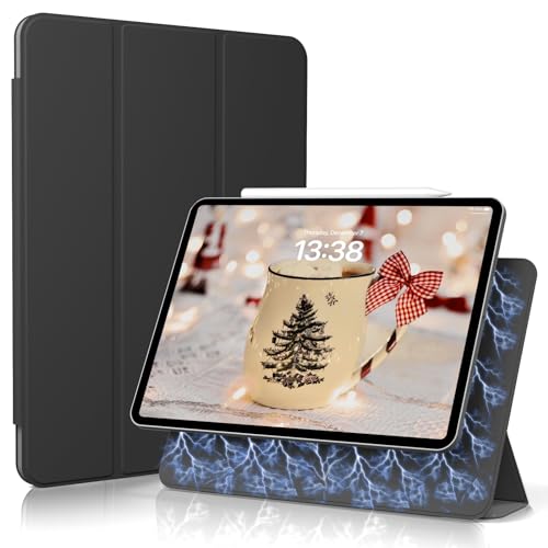kenke Case for iPad Pro 11 Inch 4th/3rd/2nd/1st Generation (2022/2021/2020/2018 Model), Rebound Magnetic Slim Trifold Stand Smart Cover, Support 2nd Gen Pencil Charging, Auto Sleep/Wake, Black