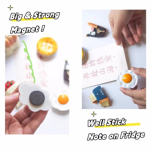 Imanes decorativos de comida para refrigerador 3 piezas miniatura 5