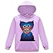 AXhyjin Poppy Playtime Sweat à Capuche imprimé pour Enfants Garçons et Filles Style Universel Jumpe Pure Color Top (Purple,9-10 Ans,9 Ans,10 Ans)