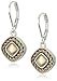 Napier "Texture Play" Two-Tone Leverback Drop Earrings