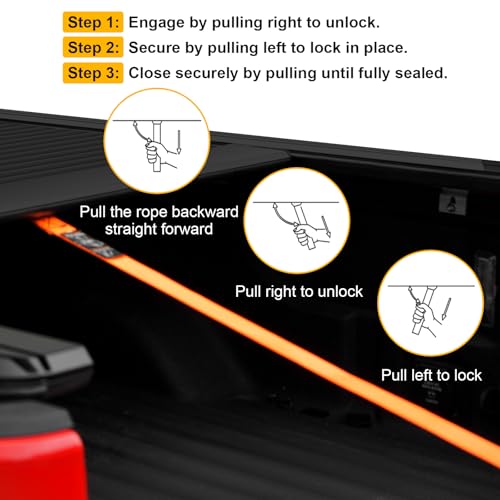 Image of ONINE Low Profile Retractable Hard Tonneau Cover Custom fit 2024-2026 Chevy Silverado EV GMC Sierra EV (NOT Compatible w /Midgate), Anti-Thief, Weatherproof & Secure