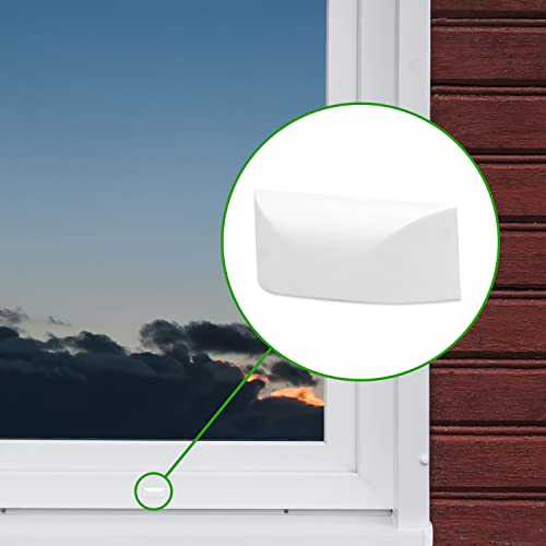Ante bellum 30mm Fenster Wasserschlitzkappen 20 Stück, Fensterabflusslochkappen für effektive Entwässerung - Verhindern Sie Wasserschäden und Schwitzwasser an Ihren Fenstern (Weiss RAL9016)