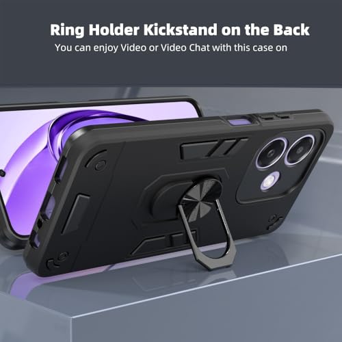 Image of NDCOM for Oppo A3x 5G Back Cover | Oppo A3 5G Back Cover for Oppo A3x5G Cover | Ring Holder Case
