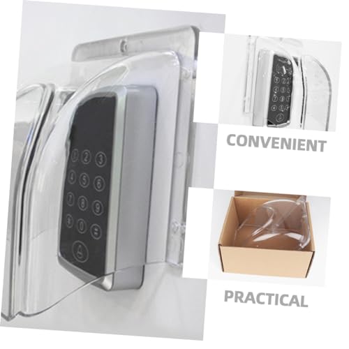 Cubierta timbre exterior impermeable de plástico transparente EXCEART 5