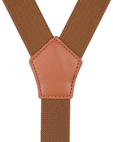 Image of Men's Boys' Bow Tie and Suspenders Set Y Shape Adjustable Elastic