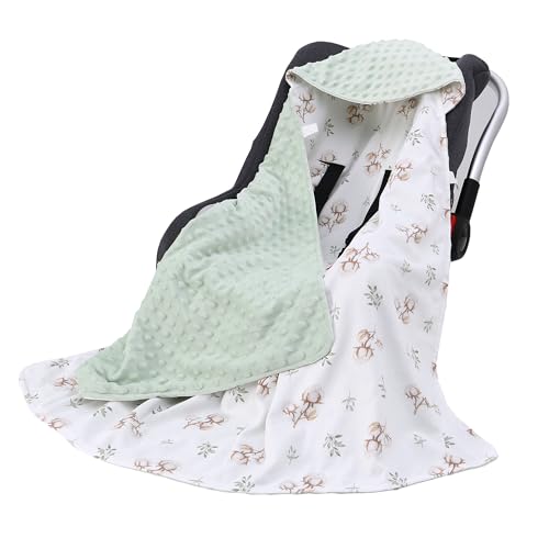 LAT Couverture Enveloppante Siège Bébé 90x90 cm - Nid d'ange pour Nouveau-Né Poussette Siège Auto (Coton)