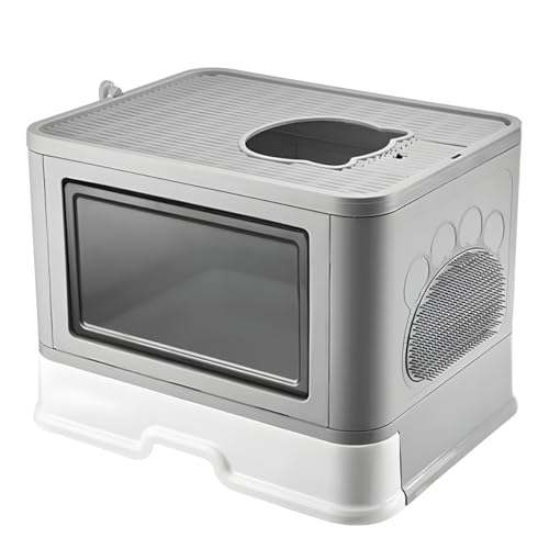 Caixa De Areia Fechada Banheiro Gato Grande Anti Odor Com Pá