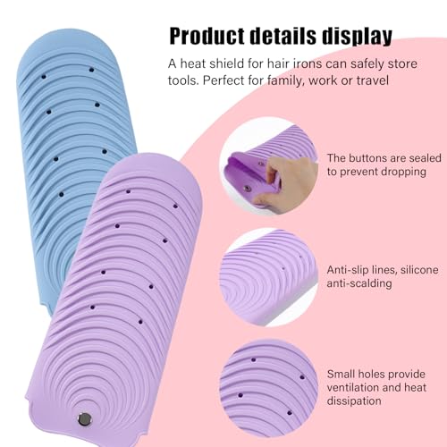 Tapete de silicona resistente al calor para herramientas de cabello miniatura 2