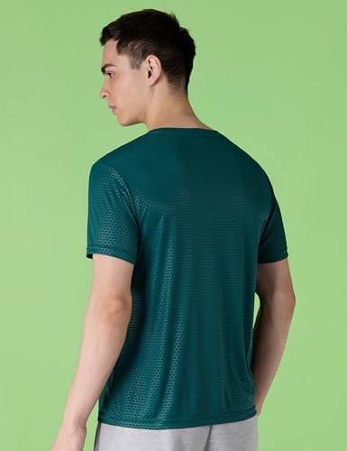Image of Amazon Brand - Symbol Men's Active /Sports Tonal Printed T-Shirt | Round Neck | Regular Fit (Available in Plus Sizes)