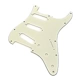 YJB PARTS ST STD/70's ストラト用ピックガード ミントアイボリー3Ply インチ 日本製