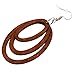 FITYLE 1 Par Moda Mujer étnica Oval Hoop Cuelga Los Pendientes Gancho...