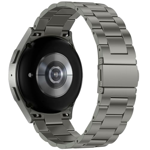 Image of Anlinser No Gap Bands Compatible with Samsung Galaxy Watch Ultra 7 /6 /5 /4 /FE Band 44mm 40mm /Watch 6 Classic Band 47mm 43mm /Watch 5 Pro 45mm /Watch 4 Classic, 20mm 22mm Metal Strap for Women Men