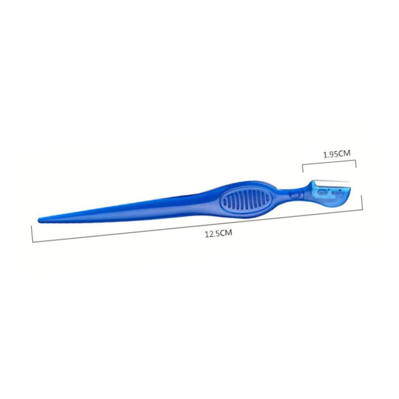 12pcs Stainless Steel Eyebrow Razors Portable Eyebrow Trimmers for Women Lightweight Design Transparent Red for Travel Easy Grooming
