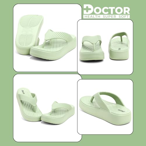 Image of DOCTOR HEALTH SUPER SOFT Women Soft EVA Flip Flops | Lightweight Cushioned Slippers | Anti-Slip Casual Sandals for Indoor Outdoor Everyday Wear