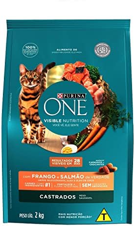 Ração Gatos Castrados PURINA ONE Frango e Salmão 2kg