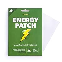 Lifebio Energy Patch Natürliche Vitalitätsunterstützung mit Vitamin B12, C, B6, Folsäure, vor dem Training und zur Erholung, mit Guarana, Garcinia 6 Pflaster