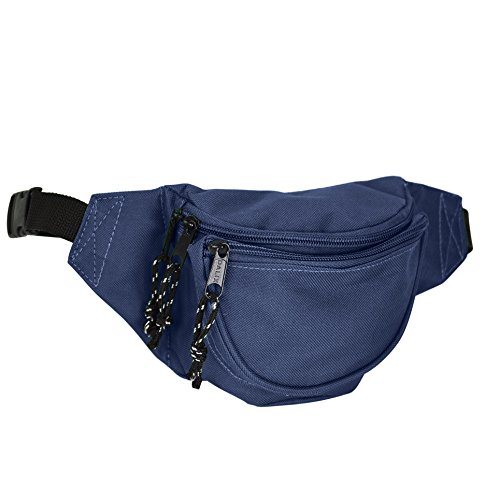 DALIX Small Fanny Pack Waist Pouch S XS Size 24 to 31 in Navy Blue