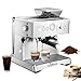 Jeewoon Automatic Coffee Machine, Espresso Machine, Coffee Machine with Grinder, 20 Bar Pressure Semi-Automatic Espresso Coffee Machine with Steam Wand, Cappuccino Machine for Latte, Macchiato