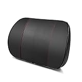 ZHONGLI Memory Foam Lumbar Support Pillow-Middle/Lower Back Support Cushion-Used for car Seats, Office Chairs, recliners, etc. (Style-2 (Black)) -  ZHONGLIGOU