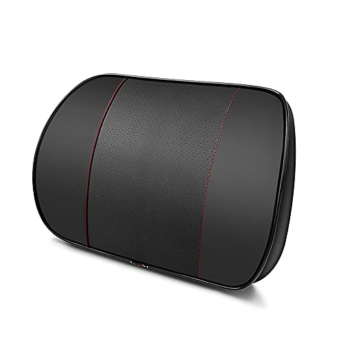 ZHONGLI Memory Foam Lumbar Support Pillow-Middle/Lower Back Support Cushion-Used for car Seats, Office Chairs, recliners, etc. (Style-2 (Black)) -  ZHONGLIGOU