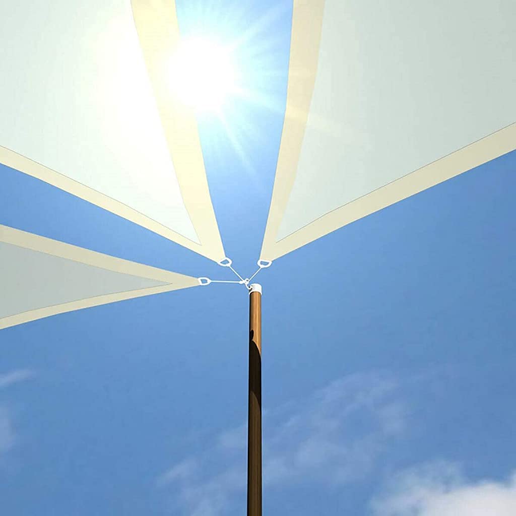 Vela parasole, pergolato, impermeabile, pergolato, giardino, patio, feste, tenda sole, baldacchino triangolare, 95% UV, tela (arancione), 2,4 x 2,4 x 2,4 m, 6 x 3,6 x 3,6 m