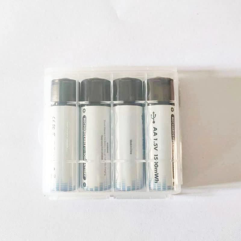 Vista 7 de Baterías AA recargables USB de carga directa de 1.5 V, 1500 mWh, batería recargable de iones de litio USB, batería AA recargable de alta capacidad