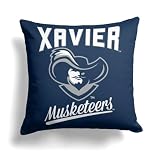 Northwest NCAA Xavier Musketeers Alumni Double-Sided Printed Throw Pillow, Soft Decorative Polyester Fan Cushion, Couch Bed or Game Room Decor, 18 x 18 in
