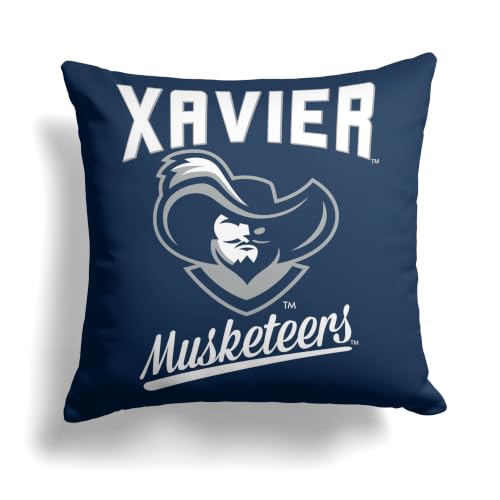 Northwest NCAA Xavier Musketeers Alumni Double-Sided Printed Throw Pillow, Soft Decorative Polyester Fan Cushion, Couch Bed or Game Room Decor, 18 x 18 in