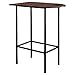 Monarch Specialties Metal Space Saver Bar Table, 24 by 36-Inch, Cappuccino/Black