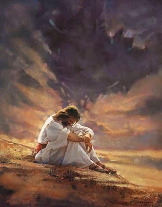 Ron DiCianni In the Wilderness Jesus Christ Canvas 23" x 18" Christian Art