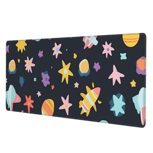 Grand tapis de souris Space Element 80x30 cm antidérapant pour clavier d'ordinateur - 5