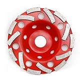 Diamant Schleiftopf für Beton 125 mm x 22,2 mm, Naturstein, Fliesenkleber, Granit & Mauerwerk,Schleifscheibe doppelreihig mit Spezial-Anordnung